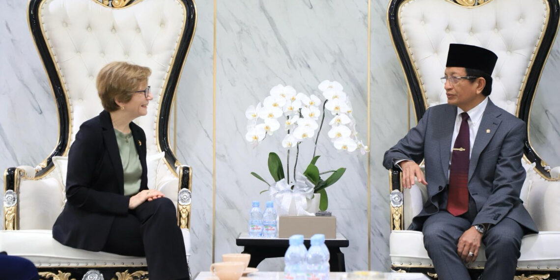 Valeria Martano dan Menag Nasaruddin Bahas Kolaborasi Perdamaian Lintas Iman