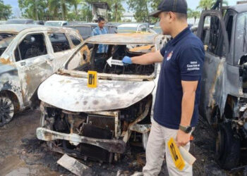 Dasbor Calya Diduga Sumber Api, 18 Mobil Terbakar di Parkiran PT JBA Banjarbaru