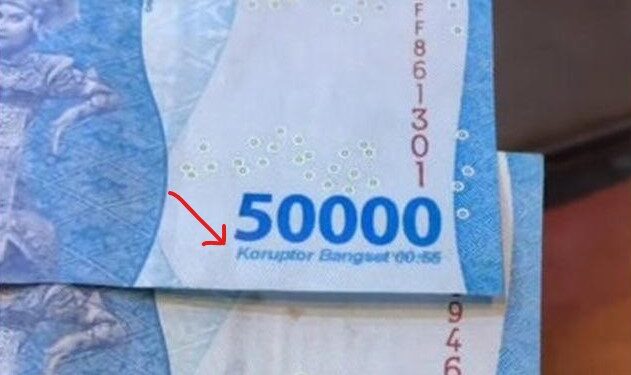 Heboh Uang Rp 50.000 Bertuliskan Cacian untuk Koruptor, Ini Respons BI
