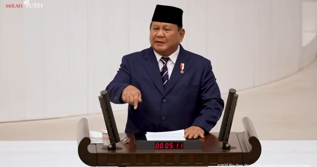 Presiden Prabowo Sampaikan Pidato Perdana di Parlemen Turkiye, Tekankan Solidaritas Sejarah