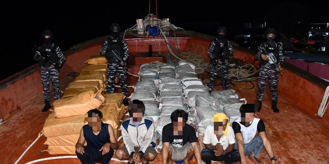 Pangkalan TNI AL Tanjung Balai Karimun Gagalkan Penyelundupan 1.905 Kg Narkotika