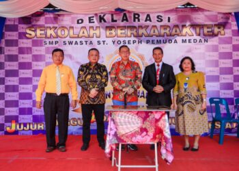 Pemko Medan Apresiasi Deklarasi Sekolah Berkarakter di SMP Swasta ST Yoseph Pemuda
