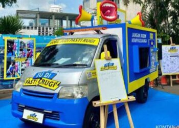 Mobil Kampanye Anti Judi Sambangi CFD Depok