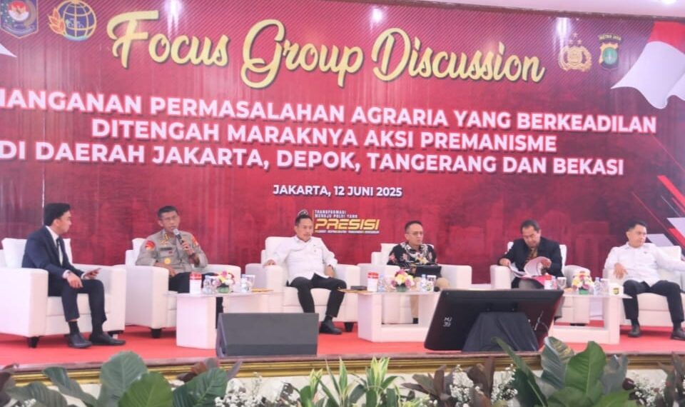 Polda Metro Jaya Gelar FGD Bahas Penanganan Konflik Agraria dan Premanisme di Jabodetabek