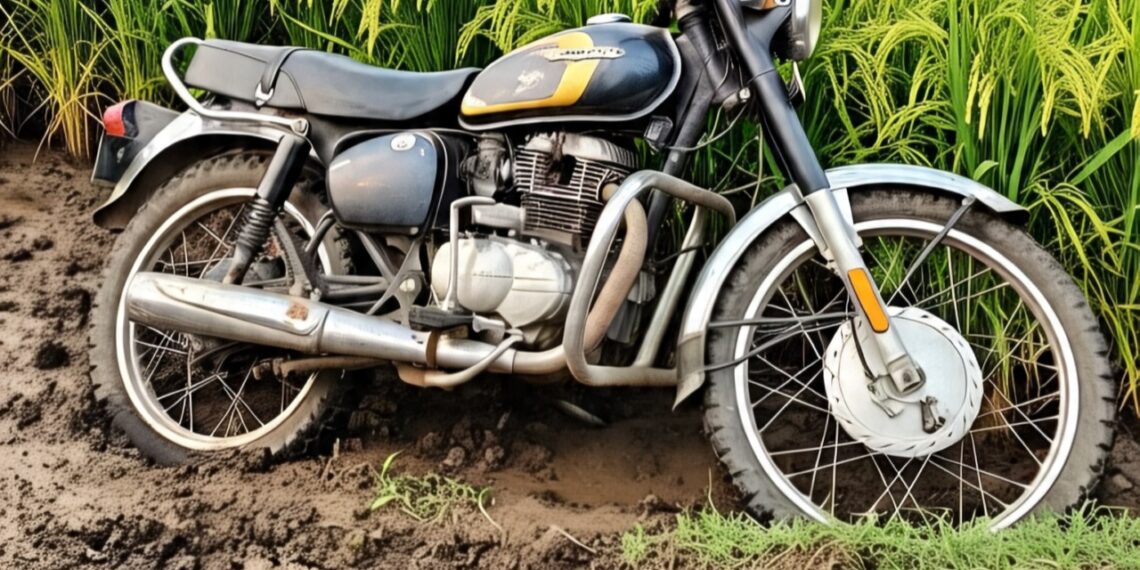 Diduga Mengantuk, Pengendara Terjun ke Sawah