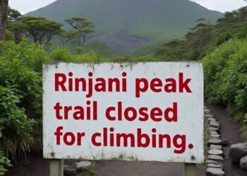 Jalur Puncak Guncang Rinjani Ditutup Sementara Usai Kecelakaan yang Dialami Pendaki Asal Brasil