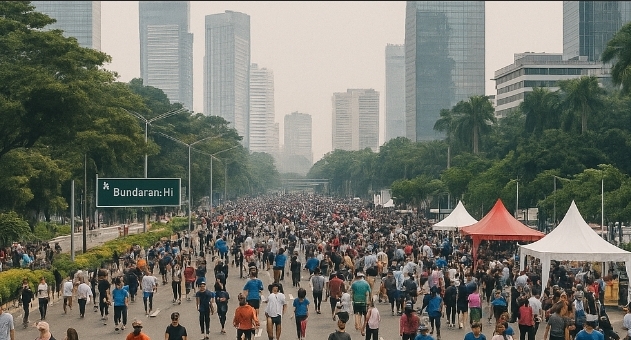 Warga Indonesia Padati Kegiatan Hari Minggu