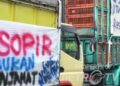 Sopir Truk Protes ODOL di Kantor Dishub