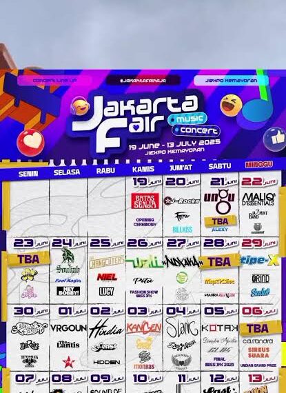 Daftar Lengkap Artis yang Tampil di PRJ 2025 Kemayoran