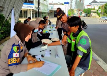 Polda Jateng Gelar Layanan Kesehatan Gratis Pengemudi Ojol