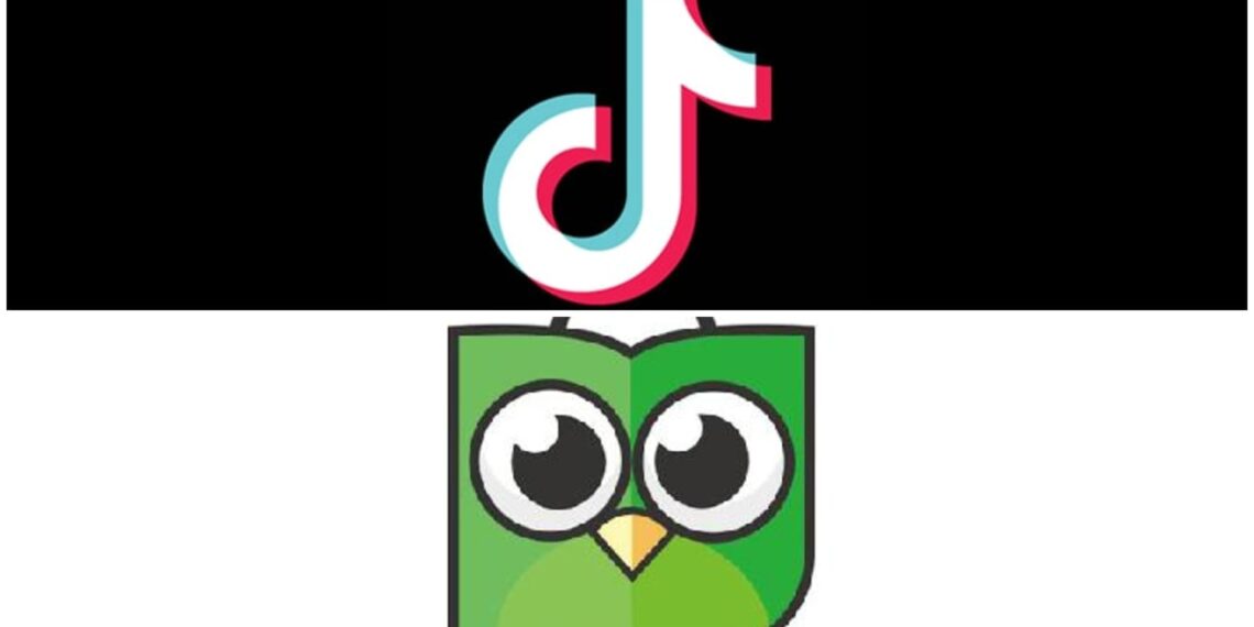 Logo TikTok di atas dan logo Tokopedia di bawah terkait akuisisi saham tahun 2025