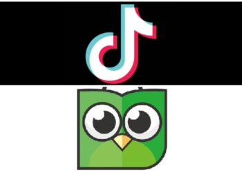 Logo TikTok di atas dan logo Tokopedia di bawah terkait akuisisi saham tahun 2025