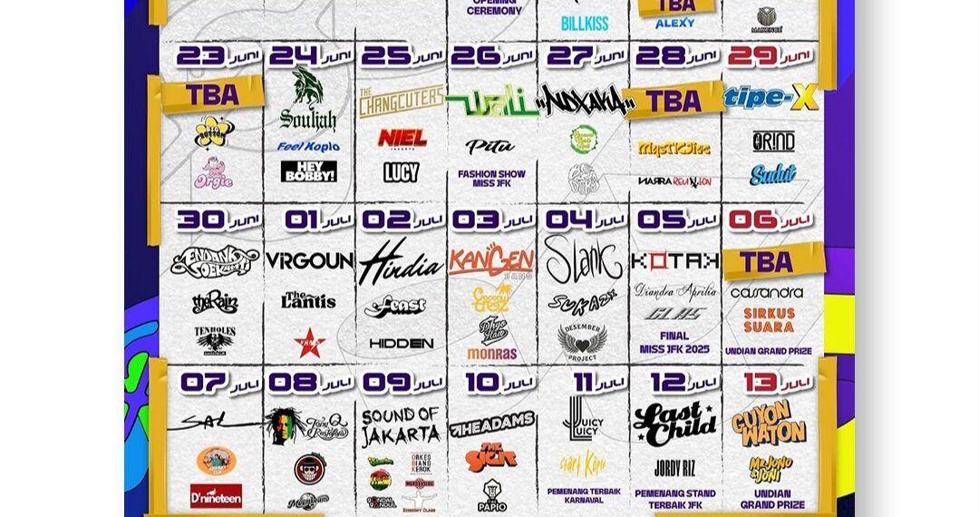Jadwal Konser PRJ 2025, Minggu Terakhir 6–13 Juli
