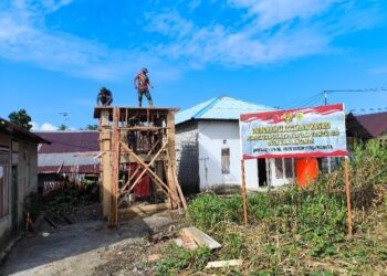 Kebut..!! Sumur Bor dan Tower Air Bersih Desa Kamanglale TMMD 125 Kodim 1506/Namlea Capai 57 %