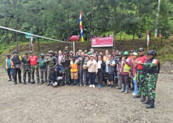 Sambut Kemerdekaan Republik Indonesia Ke-80, Koramil 1710-04/Tembagapura Bersama Jajaran Gelar Lomba Voli Untuk Masyarakat