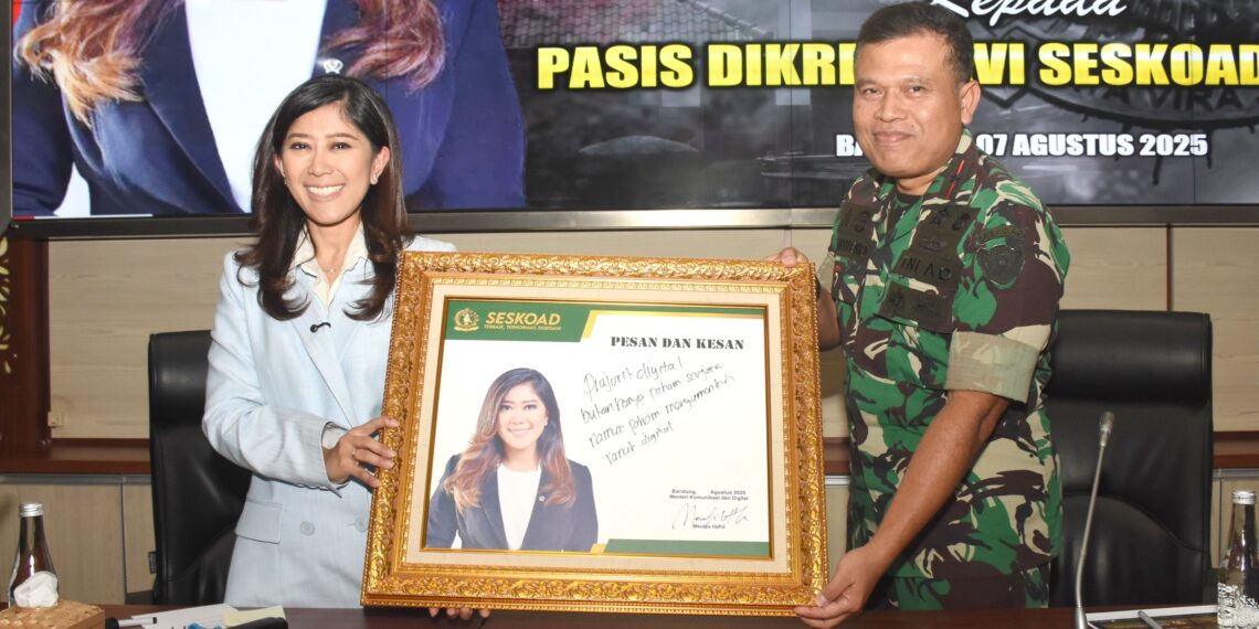 Menteri Komunikasi dan Digital RI Berikan Ceramah Pembekalan Digital kepada Pasis Dikreg LXVI Seskoad TA. 2025*