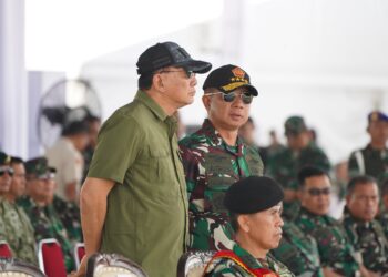 Panglima TNI dan Menhan RI Tinjau Geladi Bersih Upacara Gelar Pasukan Operasional dan Kehormatan Militer