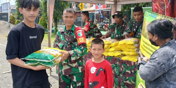 Jaga Stabilitas Pasokan Dan Harga Pangan, Kodim 1710/Mimika Gelar Gerakan Pangan Murah