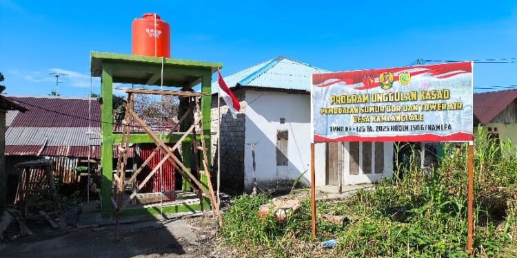 Sumur Bor dan Tower Air Sudah 90% ! Satgas TMMD 125 Kodim 1506/Namlea Kebut Penyelesaian
