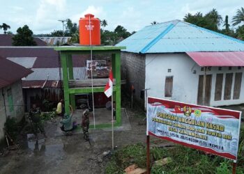 Buru Selatan Selalu Terjadi Hujan Deras Tapi Semangat Satgas TMMD 125 Kodim 1506/Namlea Tak Pernah Padam