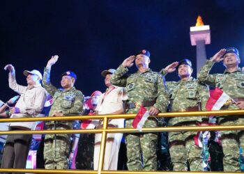 Panglima TNI Hadiri Pesta Rakyat & Karnaval Bersatu HUT Kemerdekaan RI Ke-80 di Monas