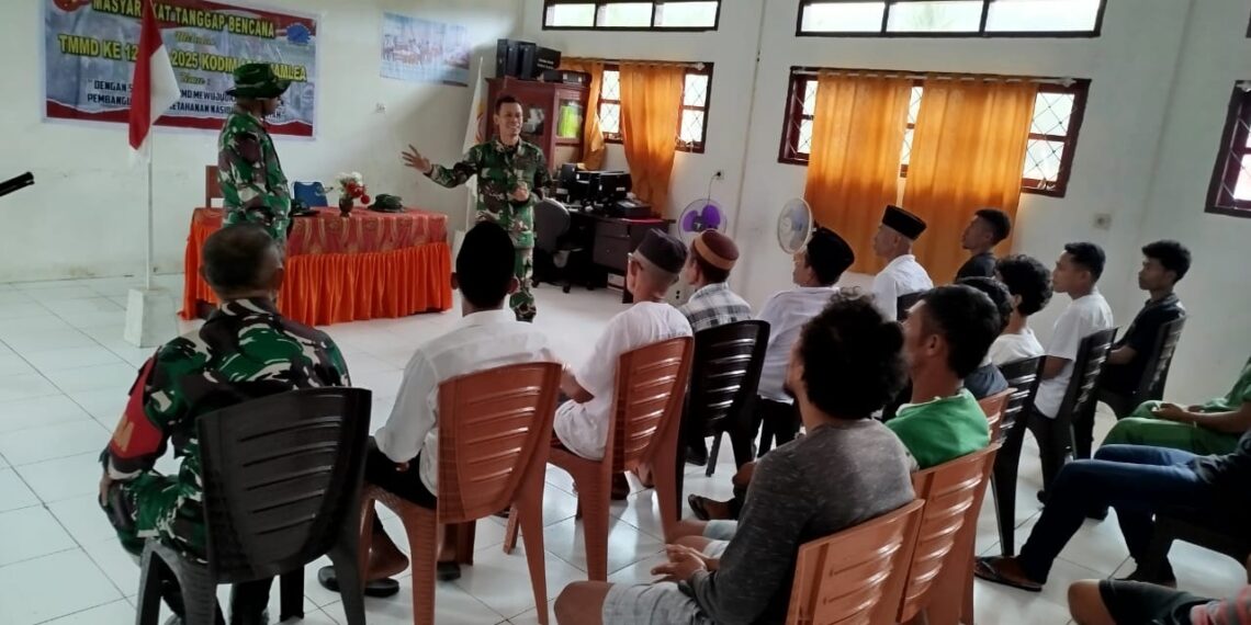 Satgas TMMD Kodim 1506/Namlea Gelar Sosialisasi Masyarakat Tanggap Bencana