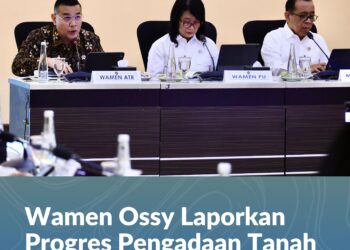 Wamen Ossy Laporkan Progres Pengadaan Tanah