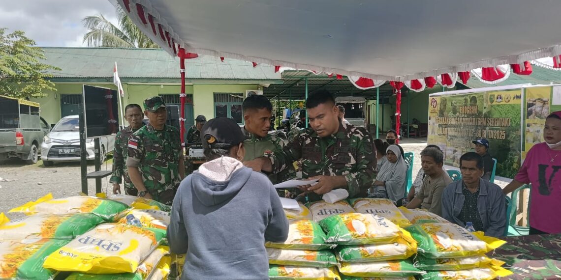 Gerakan Pangan Murah Kodim 1710/Mimika, Wujud Kepedulian Untuk Stabilitas Harga Beras