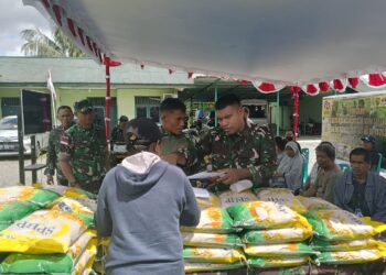 Gerakan Pangan Murah Kodim 1710/Mimika, Wujud Kepedulian Untuk Stabilitas Harga Beras