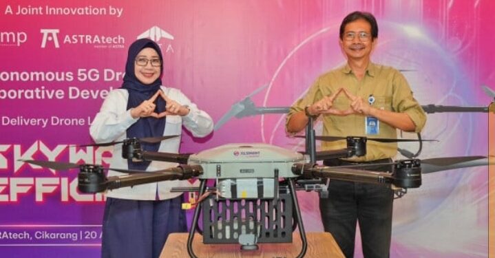 Drone 5G Otonom Uji Coba di Cikarang