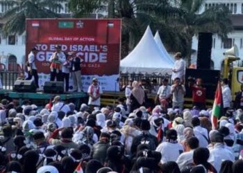 Solidaritas Palestina Warnai Jalanan Bandung