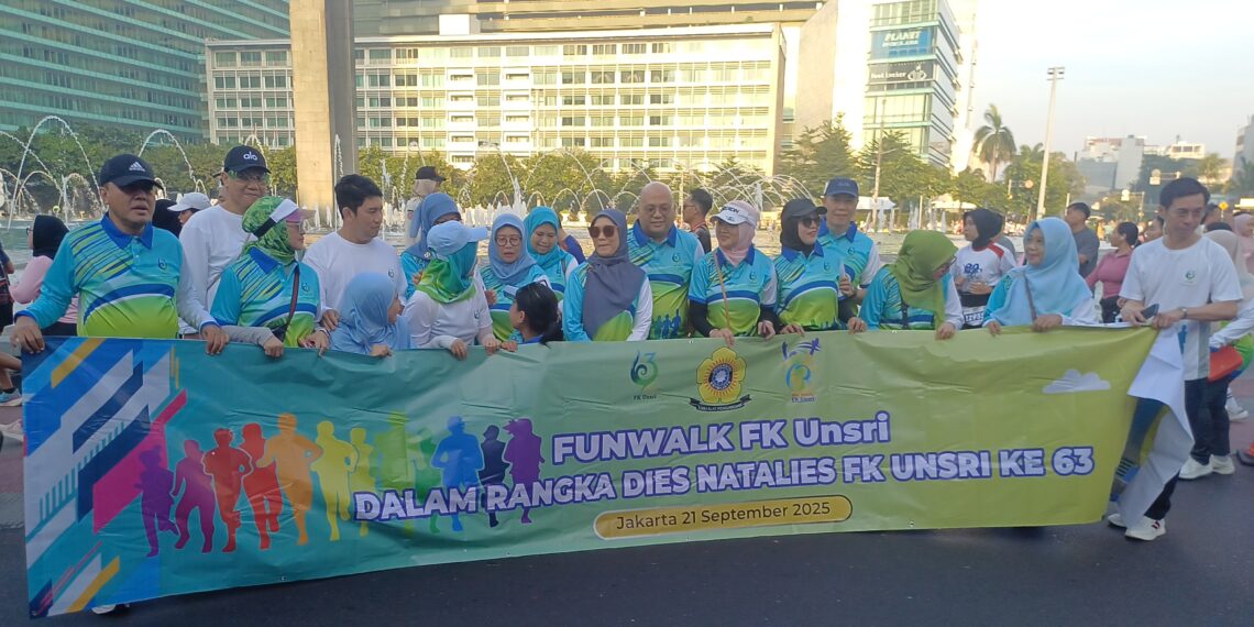 Alumni FK Unsri Gelar Fun Walk di Jakarta Tutup Rangkaian Dies Natalis ke-63