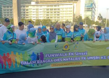 Alumni FK Unsri Gelar Fun Walk di Jakarta Tutup Rangkaian Dies Natalis ke-63