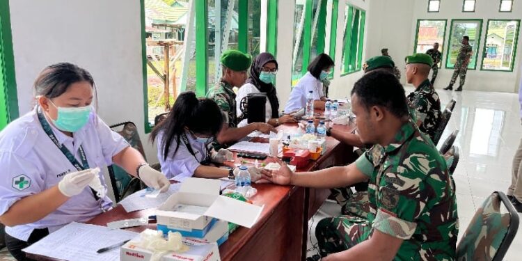 Sambut HUT TNI Ke-80, Kodim 1715/Yahukimo Gelar Donor Darah