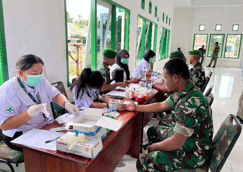 Sambut HUT TNI Ke-80, Kodim 1715/Yahukimo Gelar Donor Darah