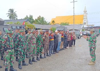 Jelang HUT Ke-80 TNI, Kodim 1710/Mimika Kembali Bersinergi Dengan GM FKPPI, Banser dan Pemuda Kerukunan Gelar Patroli Wilayah