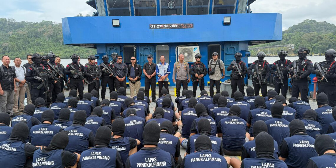 60 Napi High Risk Pangkal Pinang Dipindah ke Nusakambangan
