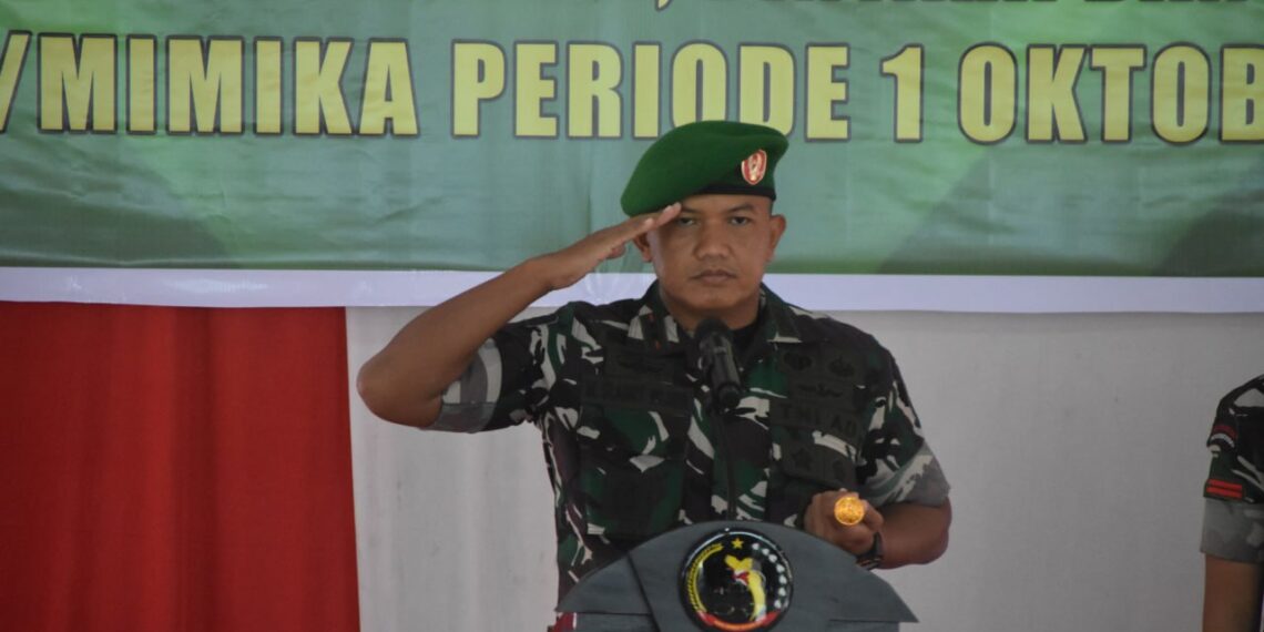 Dandim 1710/Mimika Pimpin Acara Korps Raport Kenaikan Pangkat Prajurit Kodim 1710/Mimika