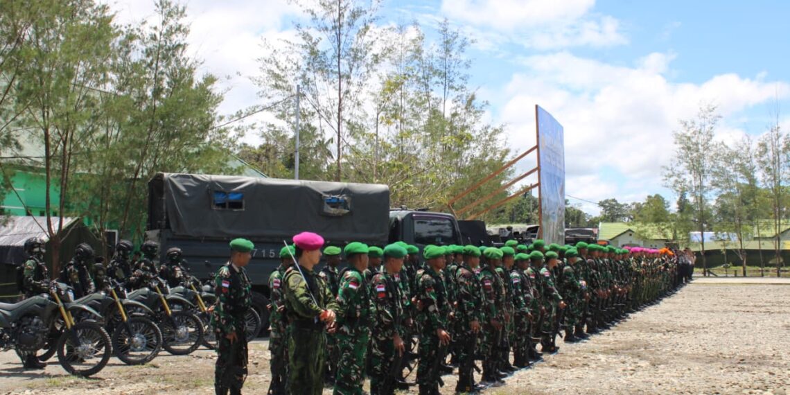 Kodim 1715/Yahukimo dan Satgas-Satgas TNI di Wilayah Yahukimo Gelar Upacara HUT Ke-80 TNI