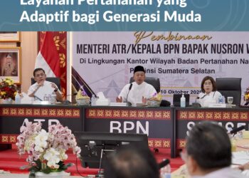 Pembinaan di Kanwil BPN Provinsi Sumsel, Menteri Nusron Tekankan Layanan Pertanahan yang Adaptif bagi Generasi Muda*