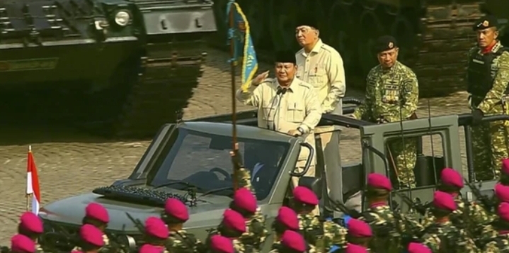Prabowo Jadi Inspektur Upacara Puncak HUT ke-80 TNI di Monas Dengan Parade Militer