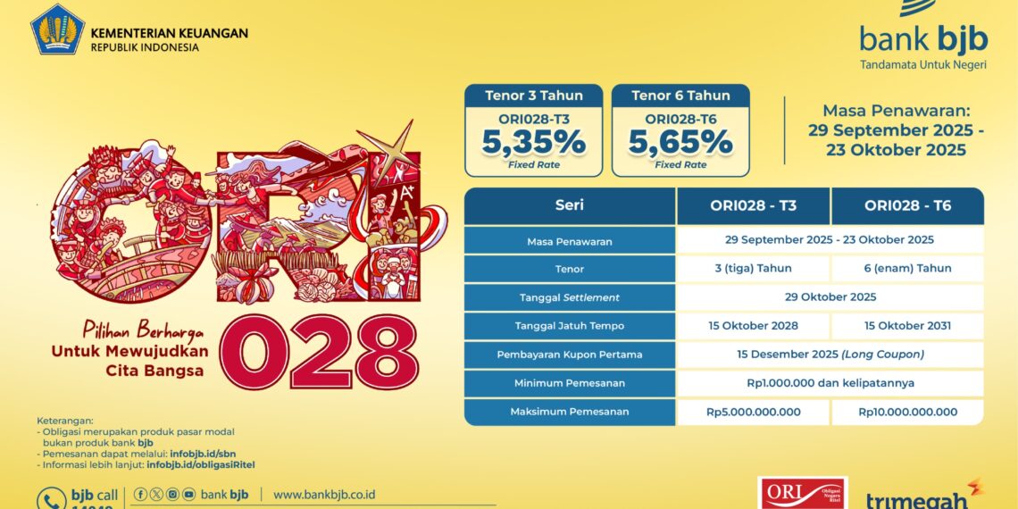 bank bjb Fasilitasi Pembelian Investasi ORI028, Kupon Menarik
