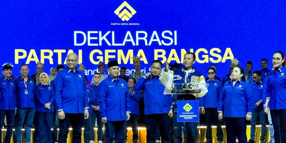 Gema Bangsa mendeklarasikan diri sebagai partai politik baru, di Jakarta Convention Center (JCC), Jakarta, Sabtu (17/1/2026).
