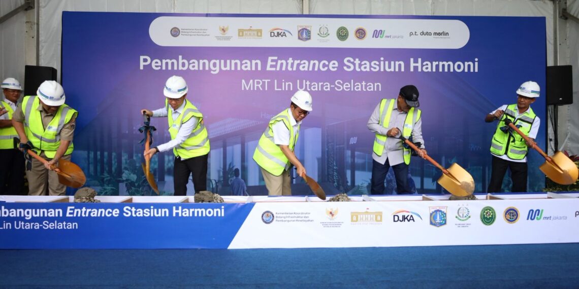 Gubernur DKI Jakarta Melakukan Groundbreaking di Stasiun Harmoni, Selasa (20/1/2026) (Foto: Ridwansyah)
