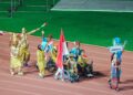 Kontingen Indonesia tampil memukau saat defile pembukaan ASEAN Para Games ke-13 di Thailand dengan mengenakan busana adat Nusantara.