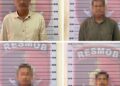 Sat Reskrim Polres Aceh Selatan berhasil menangkap 4 pelaku penyiraman bensin di Kantor BPKD, Rabu (21/1)