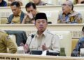 Menteri ATR BPN Nusron Wahid di komisi II DPRRI (foto Humas ATR BPN)