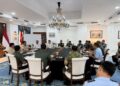 Presiden Prabowo Subianto melakukan pertemuan rutin bersama sejumlah pejabat utama Tentara Nasional Indonesia (TNI) di Istana Merdeka. (Foto: BPMI Setpres)