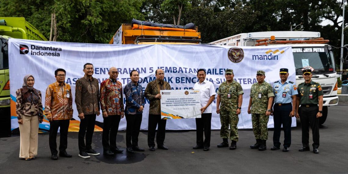 Jembatan Bailey Bank Mandiri Percepat Pemulihan Pasca Bencana