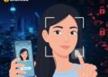 Ilustrasi proses verifikasi biometrik wajah saat melakukan registrasi kartu seluler sesuai aturan terbaru Permenkomdigi Nomor 7 Tahun 2026. Kebijakan ini memberikan kendali penuh kepada masyarakat untuk memantau penggunaan NIK mereka sekaligus menutup celah bagi pelaku kejahatan siber yang kerap menggunakan nomor aktif tanpa identitas sah. (Ekoin.co/Ilustrasi/Istimewa)